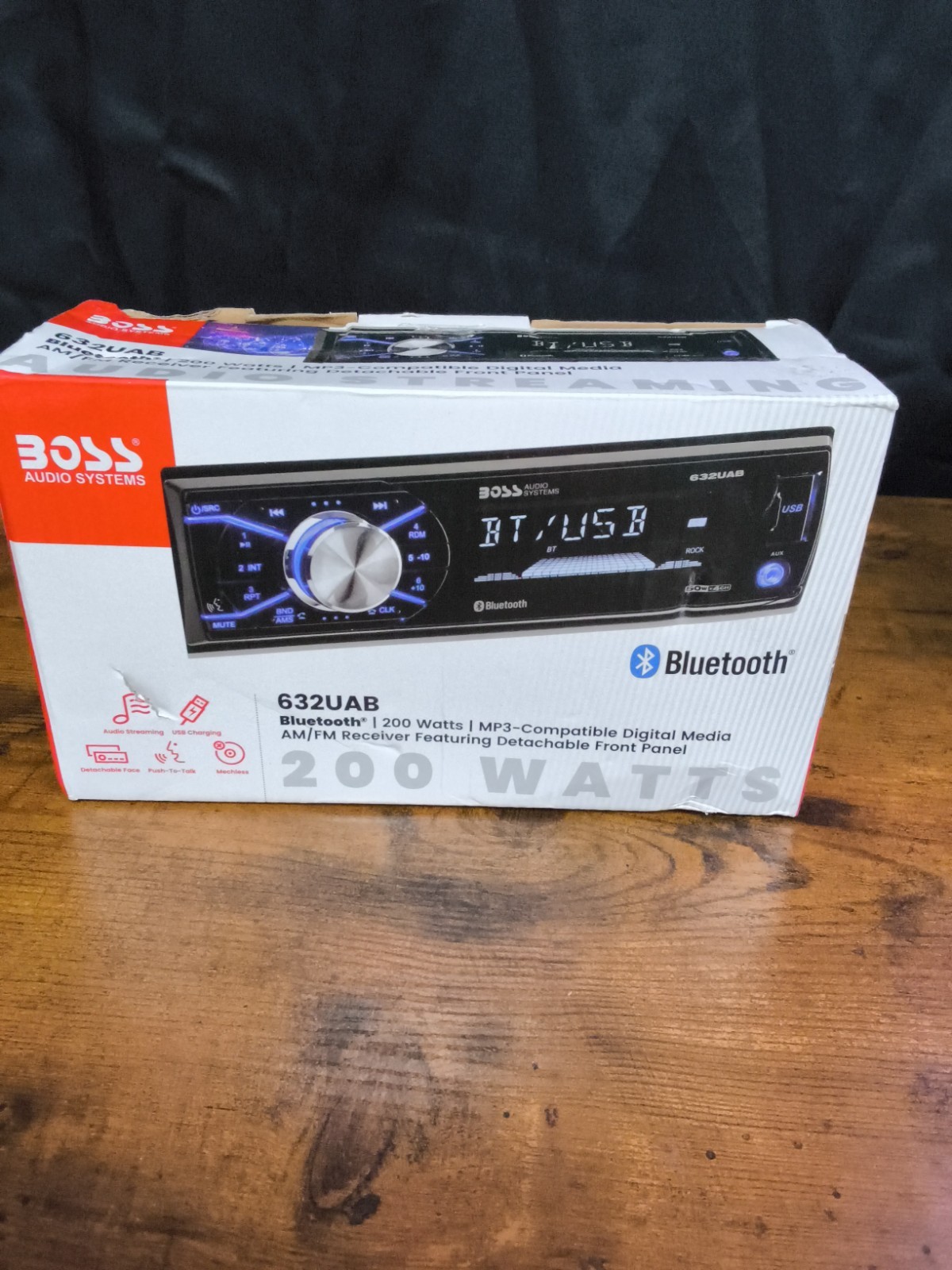 £BOSS Audio Systems632UAB Car Stereo Single Din, Bluetooth, No CD DVD Black (G3)