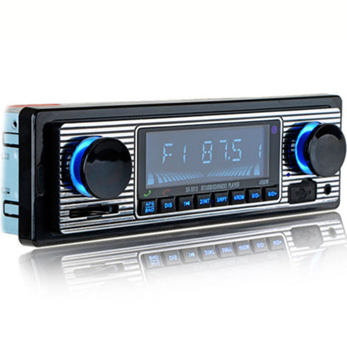 Car Stereo Radio Bluetooth MP3 Player Vintage Modern FM AUX SD Host With Remote