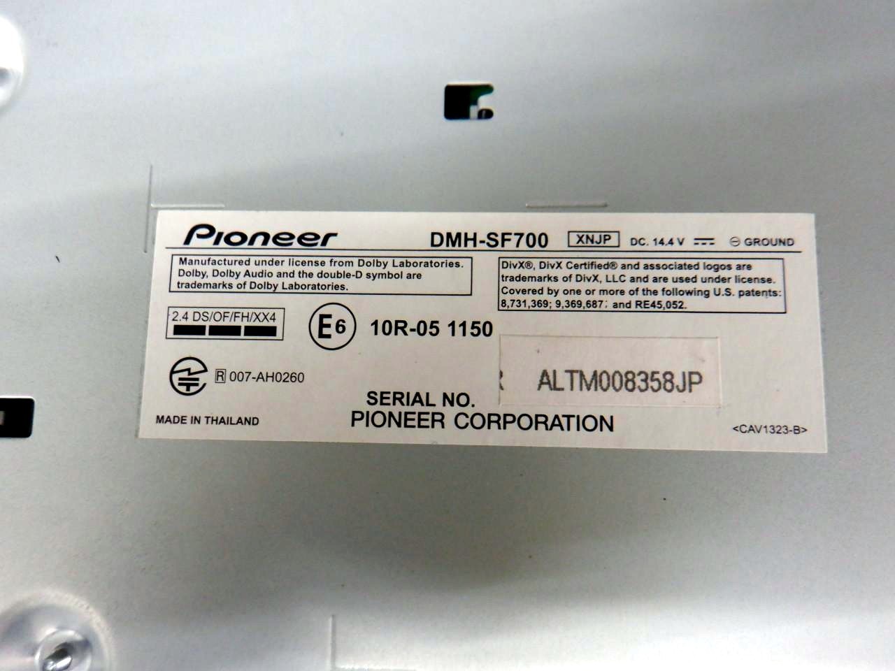 Pioneer carrozzeria DMH-SF700 Car Stereo Apple CarPlay For Parts Untested AS-IS