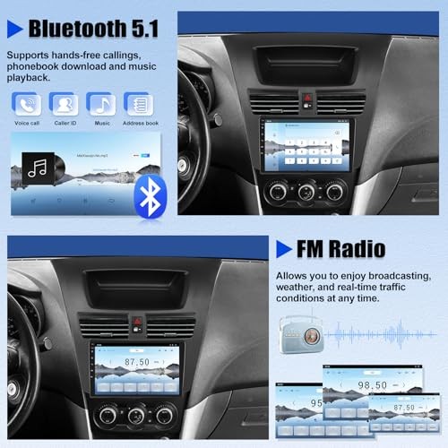 4G+64G 8Core Android 15 Car Radio for Mazda BT-50 2011-2020, 9”Touch Screen