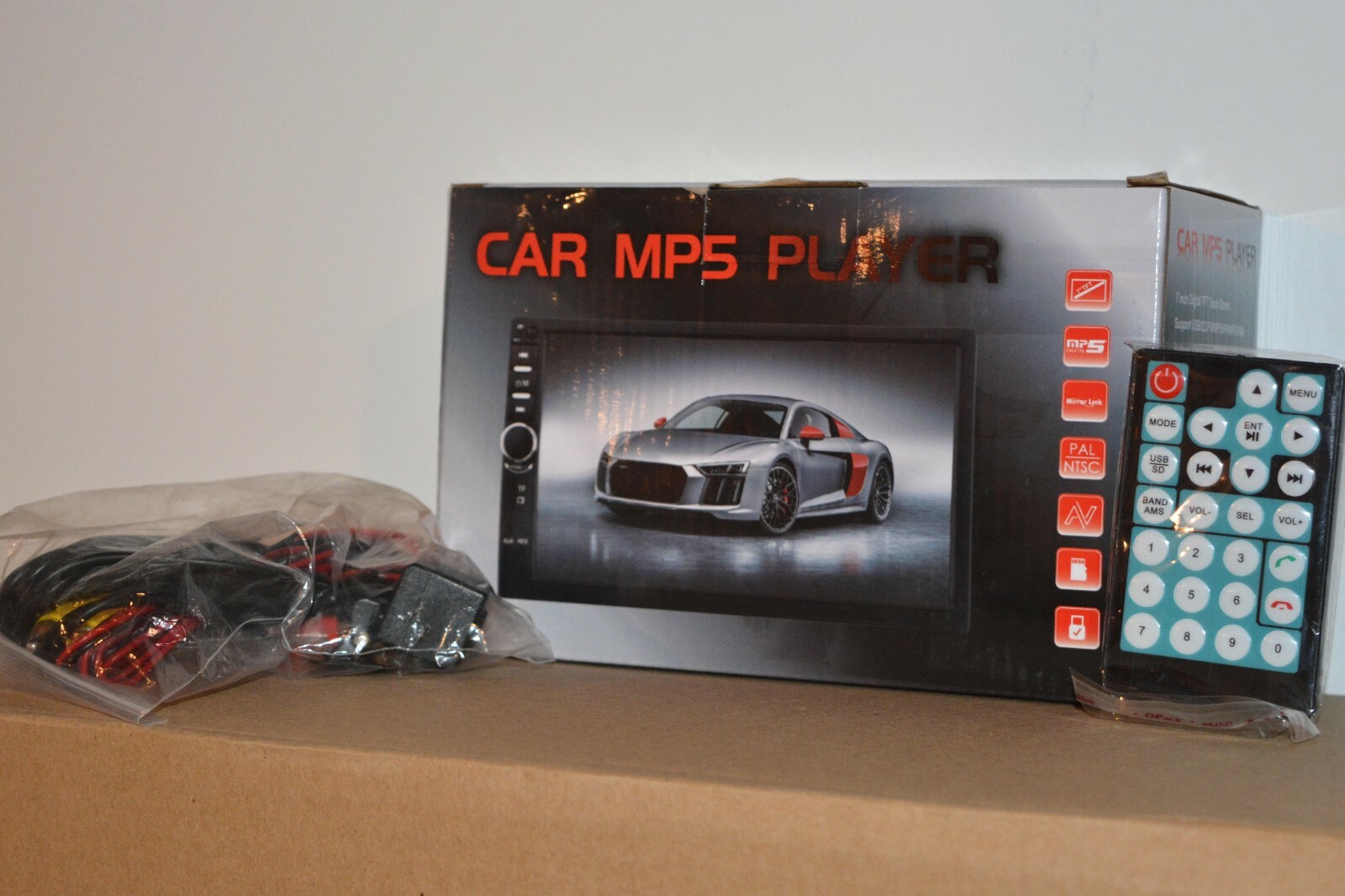 Car MP5 Player Touch Screen & Rear Camera. Bluetooth 7” MP3 AUX BT 1080p USB MP4