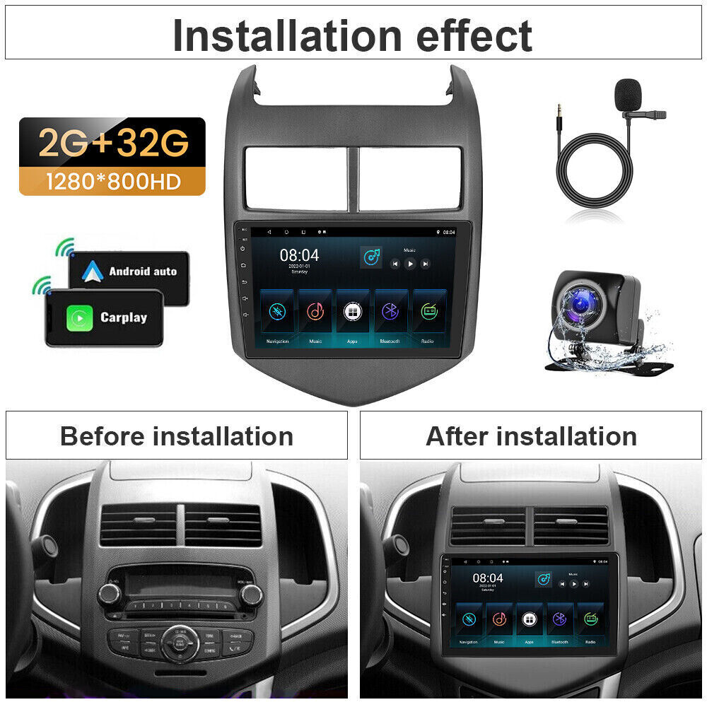 2+32GB For 2012-2016 Chevrolet sonic Aveo Android 12.0 Car Stereo Radio GPS NAVI