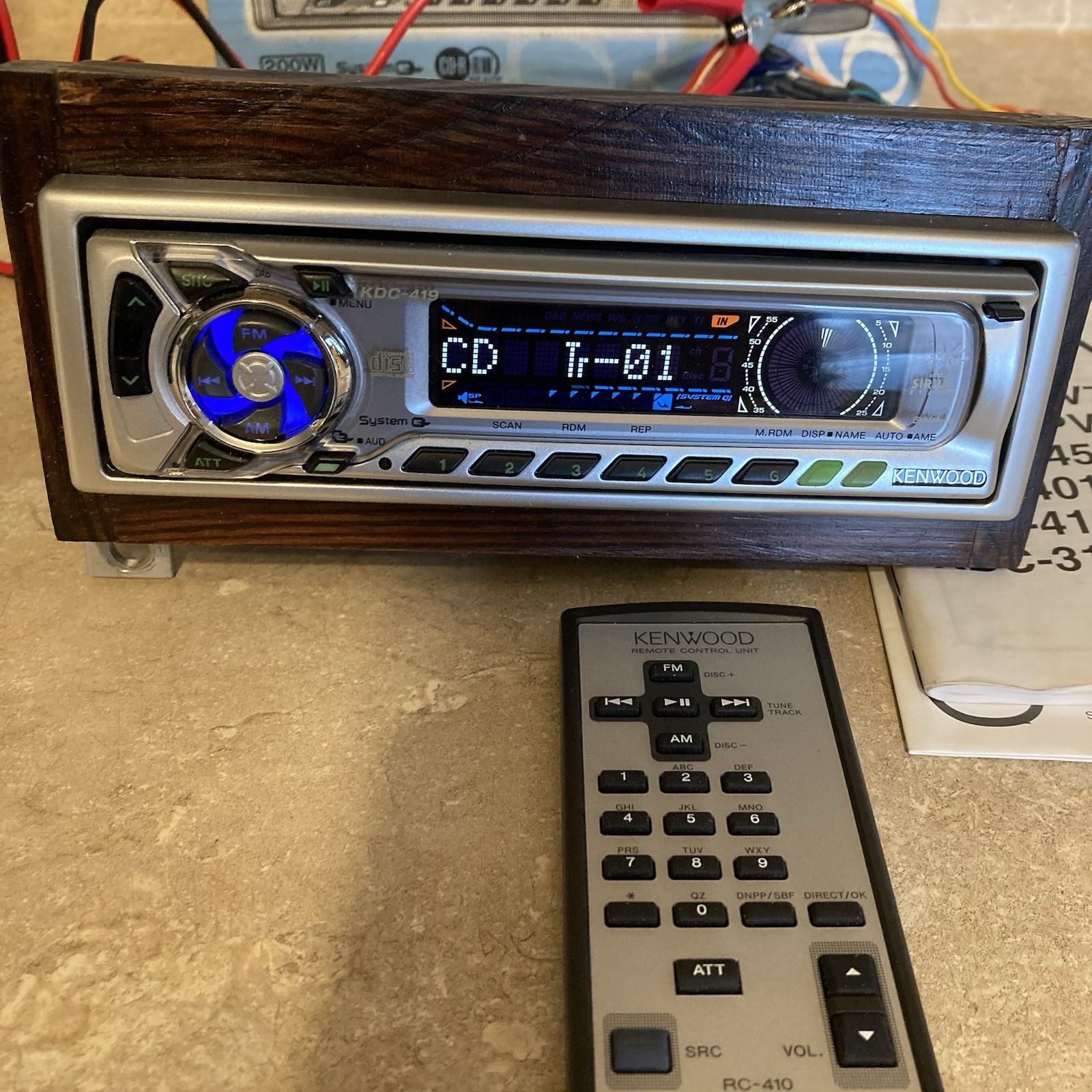 Kenwood KDC-419 CD Receiver Car Stereo w/ Remote Instruction Manual Box Tested