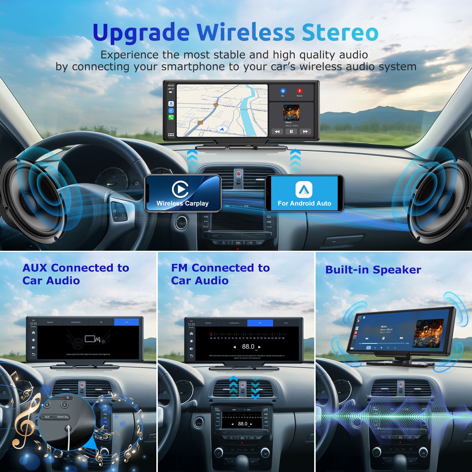 XGODY 3″ Dual Dash Cam Car DVR Dashboard Security G-Sensor Front and Rear Camera
