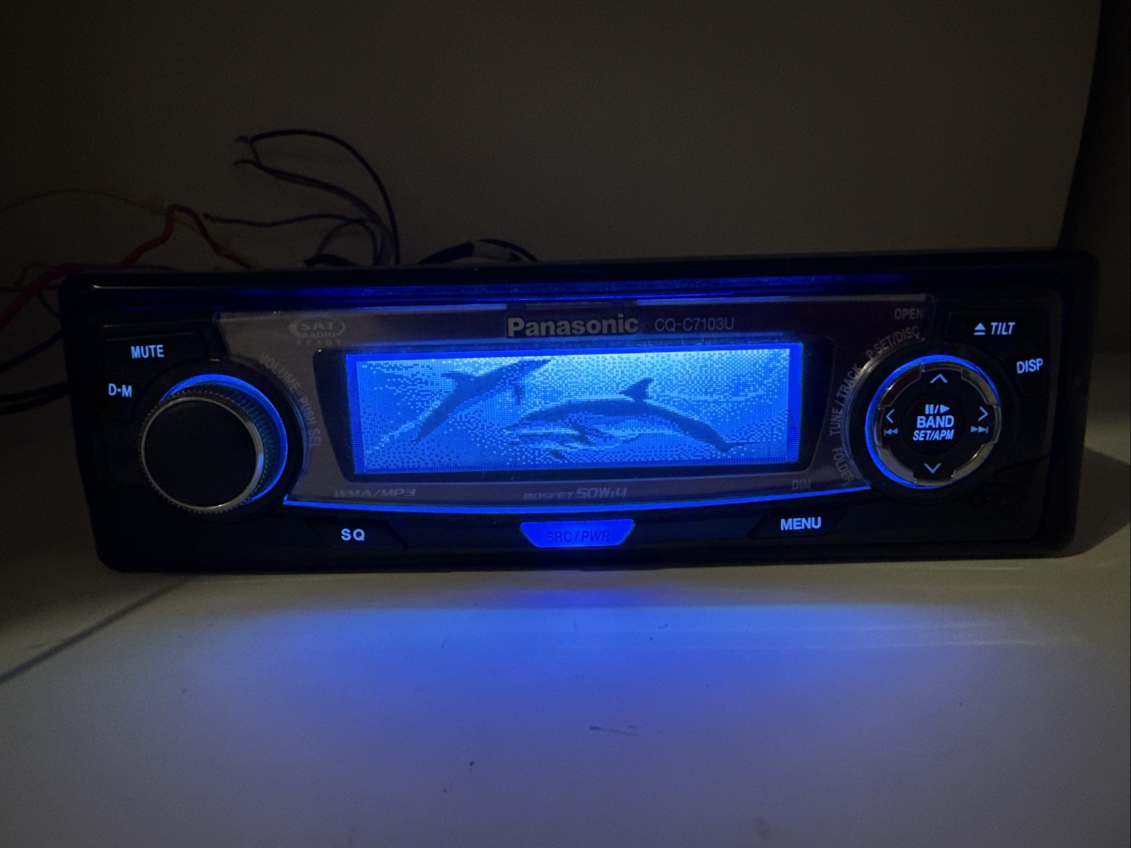 Panisonic CQ C7103U car stereo deck Race Cars On 3D Matrix Display 50×4 TESTED