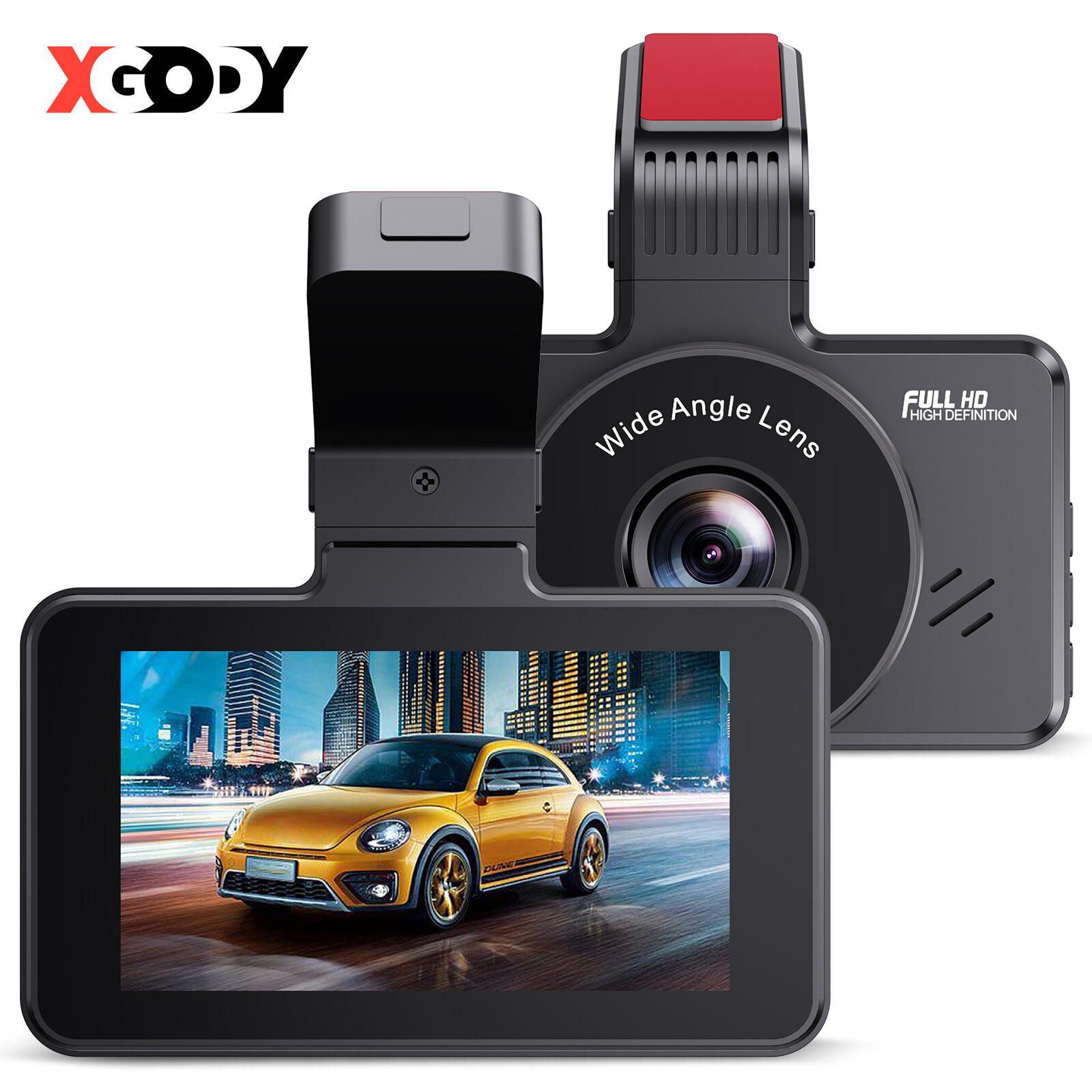 Dash Cam 3″ 1080P Dual Lens Car DVR Recorder Front And Rear Camera Night Vision
