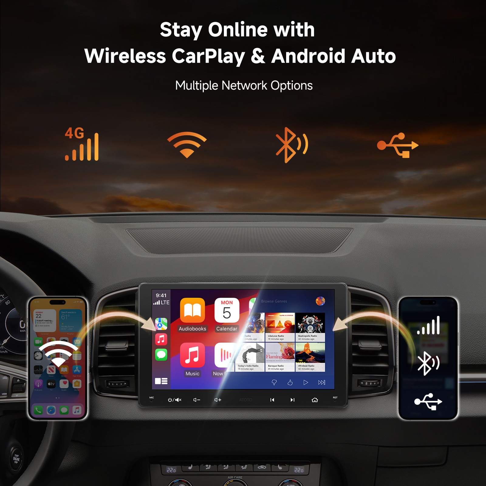 ATOTO 7″ S8 Ultra Level Android Car Stereo 2DIN Dual Bluetooth Front & Rear CAM