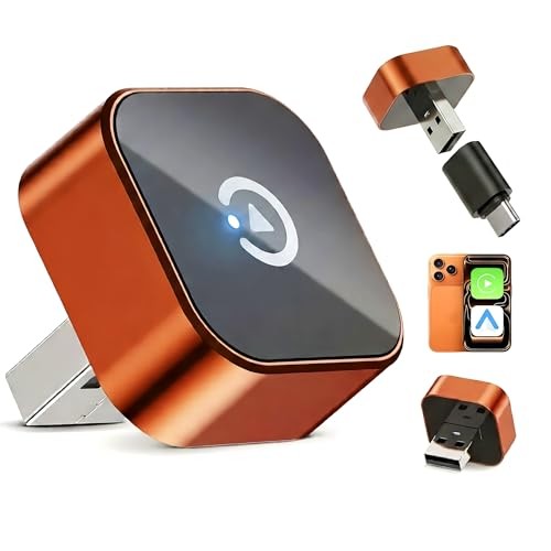 2026 Wireless CarPlay & Android Auto Adapter, 2-in-1 Mini Adapter for iPhone &