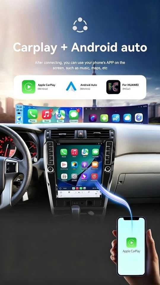 16.2″Car GPS Player For Toyota 4runner 2009-2023 Stereo Radio Navi Audio 12+256G