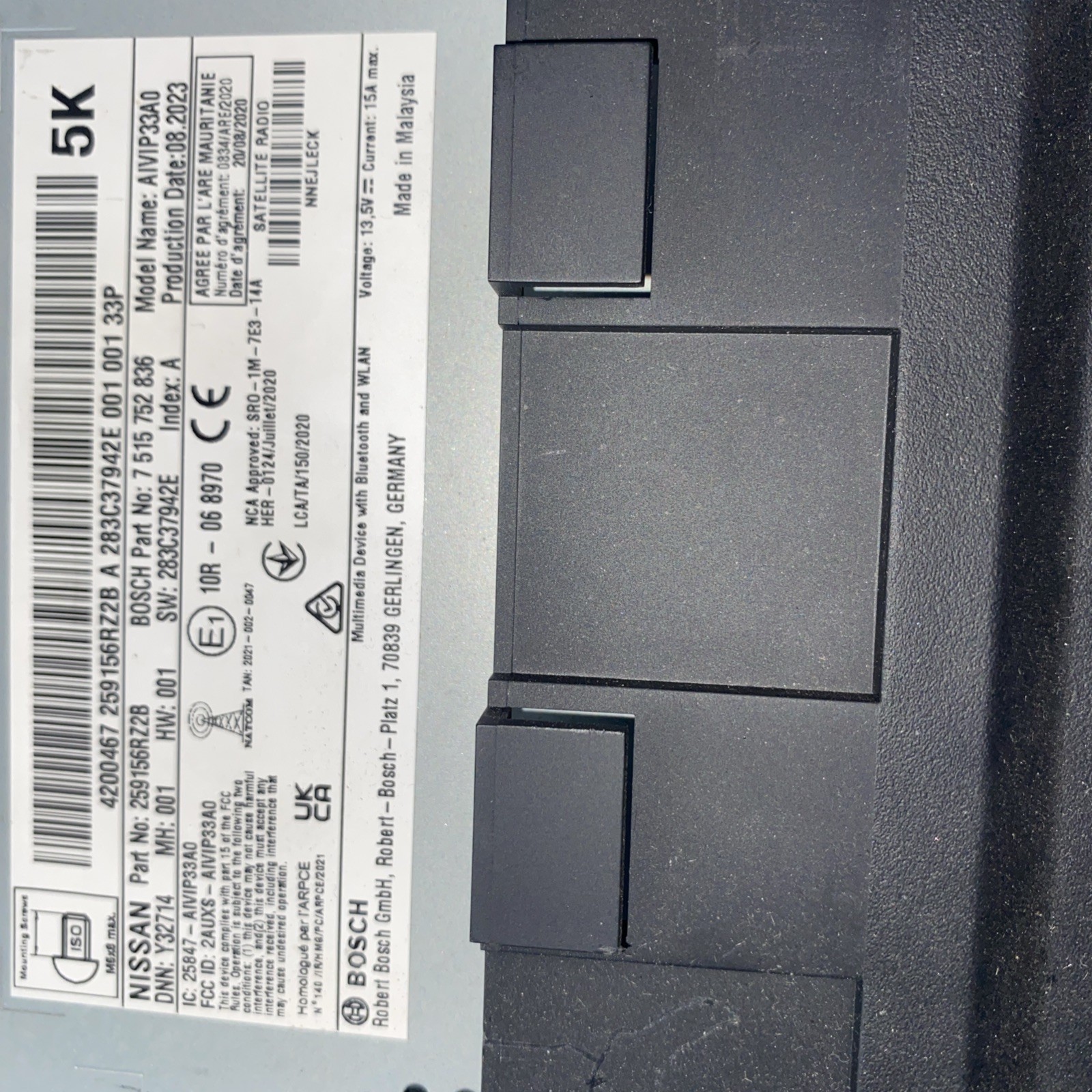 Nissan Rogue 2023 2024 Factory NAV Navigation Media Radio 259156RZ2B