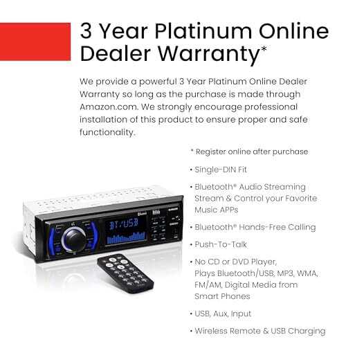 BOSS Audio Systems 616UAB Multimedia Car Stereo – Single Din LCD Bluetooth R…