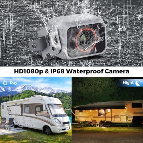 Truck RV Camera System with CarPlay & Android Auto,10” Touch Screen Monitor