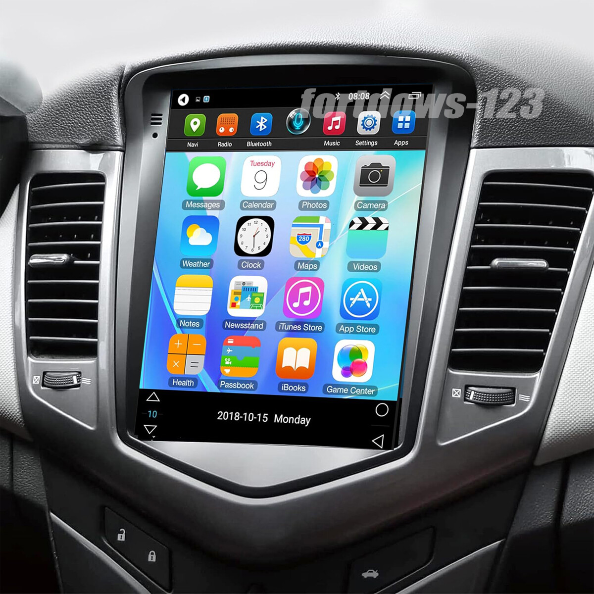 UPGRADE DASH KIT CARPLAY RADIO GPS STEREO CAMERA FOR CHEVY CRUZE 2009-15 ANDROID