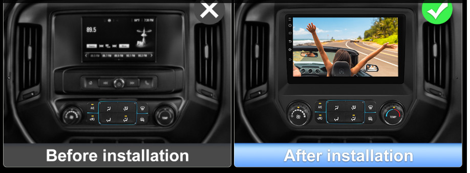 Car Stereo—Chevy Silverado GMC Sierra 2014-2018 2GB+32GB w/CarPlay/Android Auto