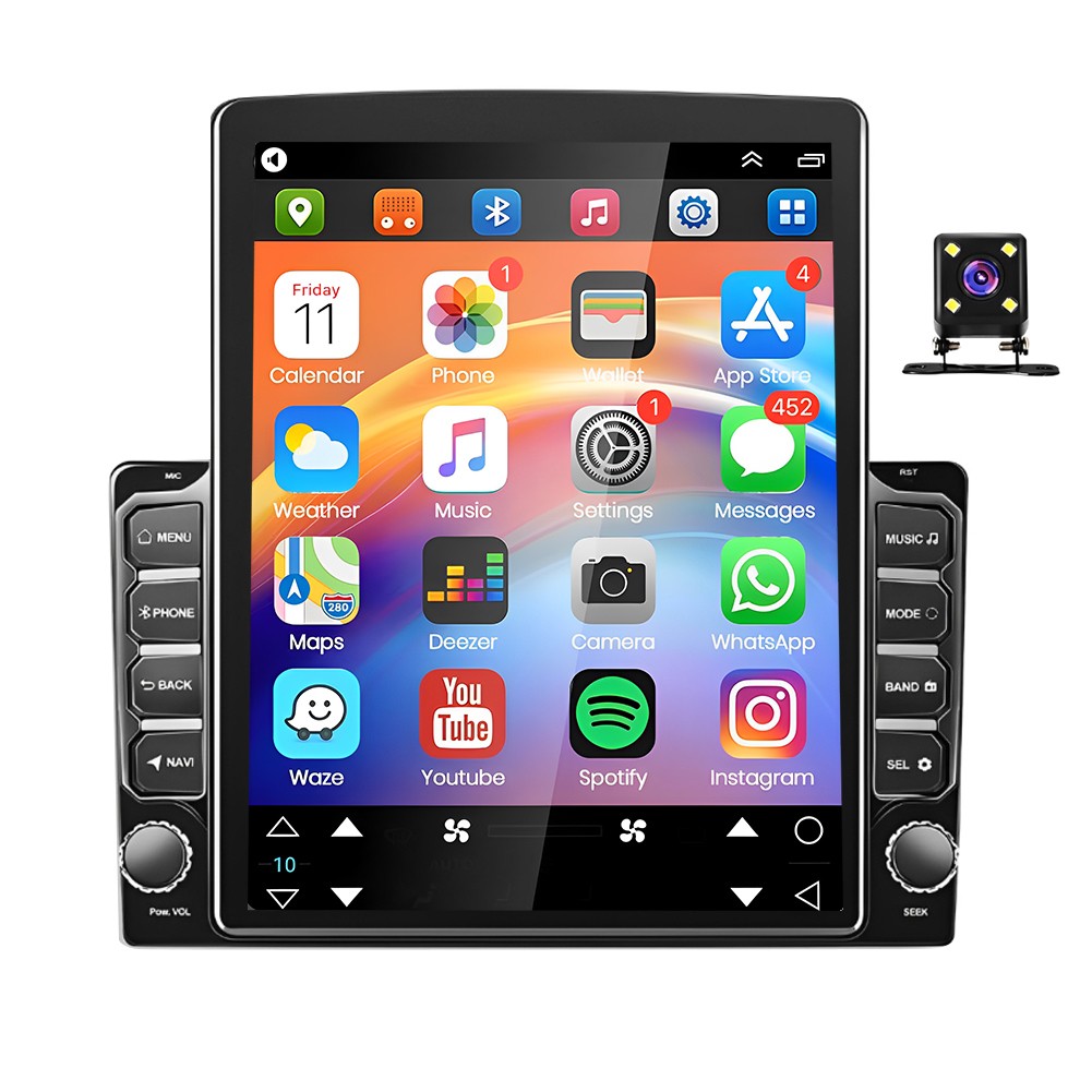 9.7″ Android 13 For CarPlay Radio Estéreo Para Coche GPS Doble 2Din WiFi Auto