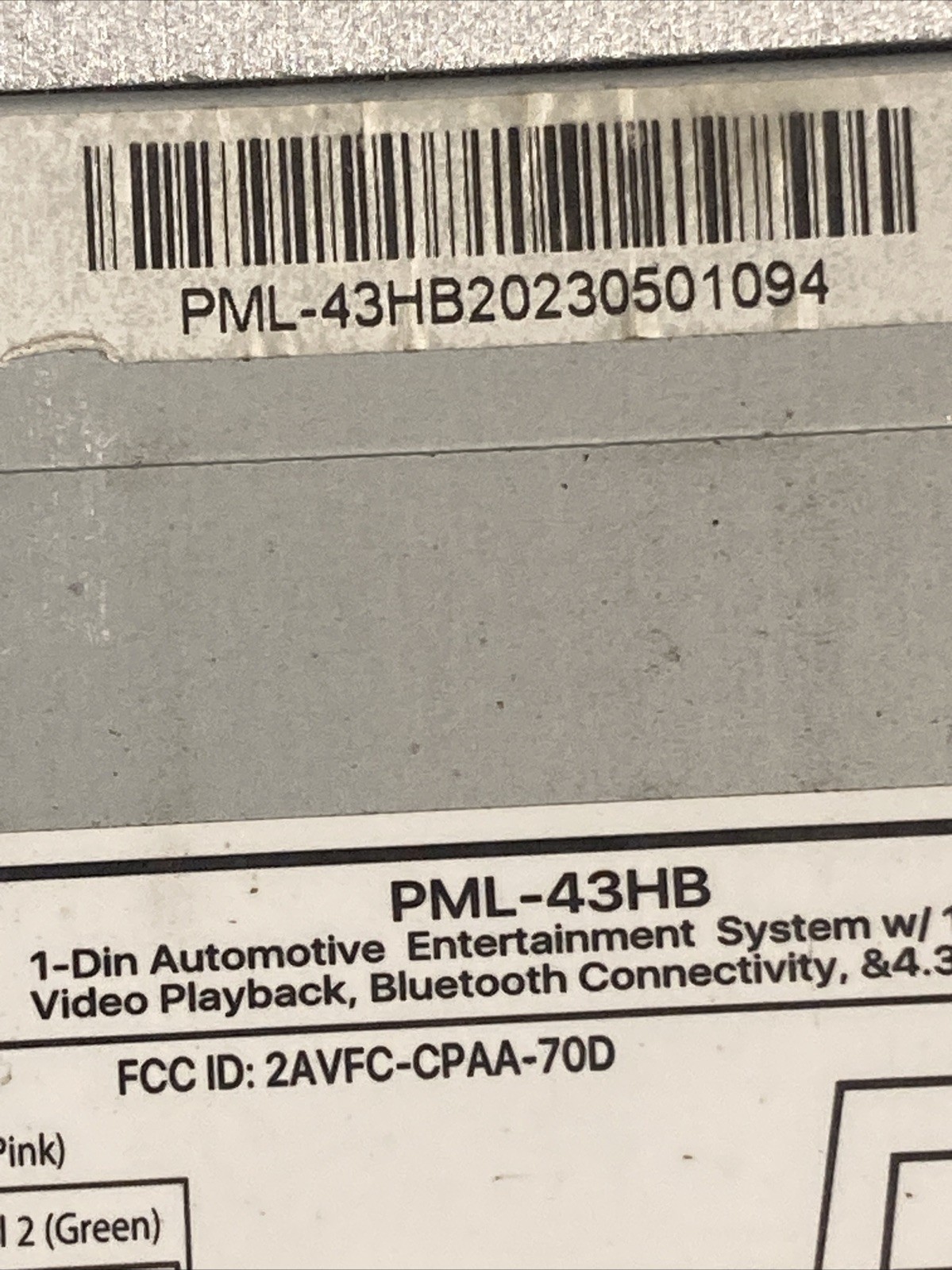Power Acoustik PML-43HB Bluetooth Digital 1080P Multimedia Receiver w/ 4.3″ LCD