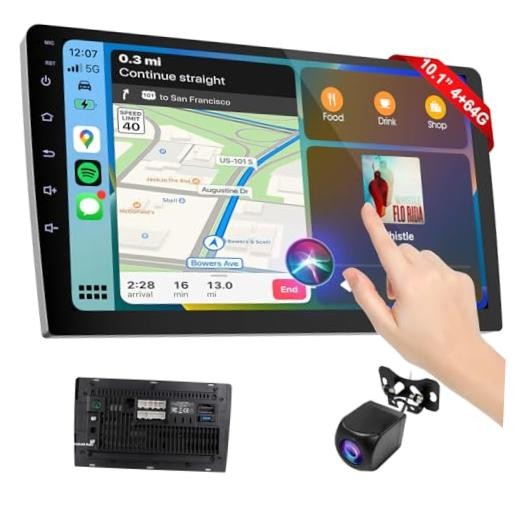 Wireless Double Din Car Stereo with CarPlay/Android Auto,Carplay 10 inch-4+64GB