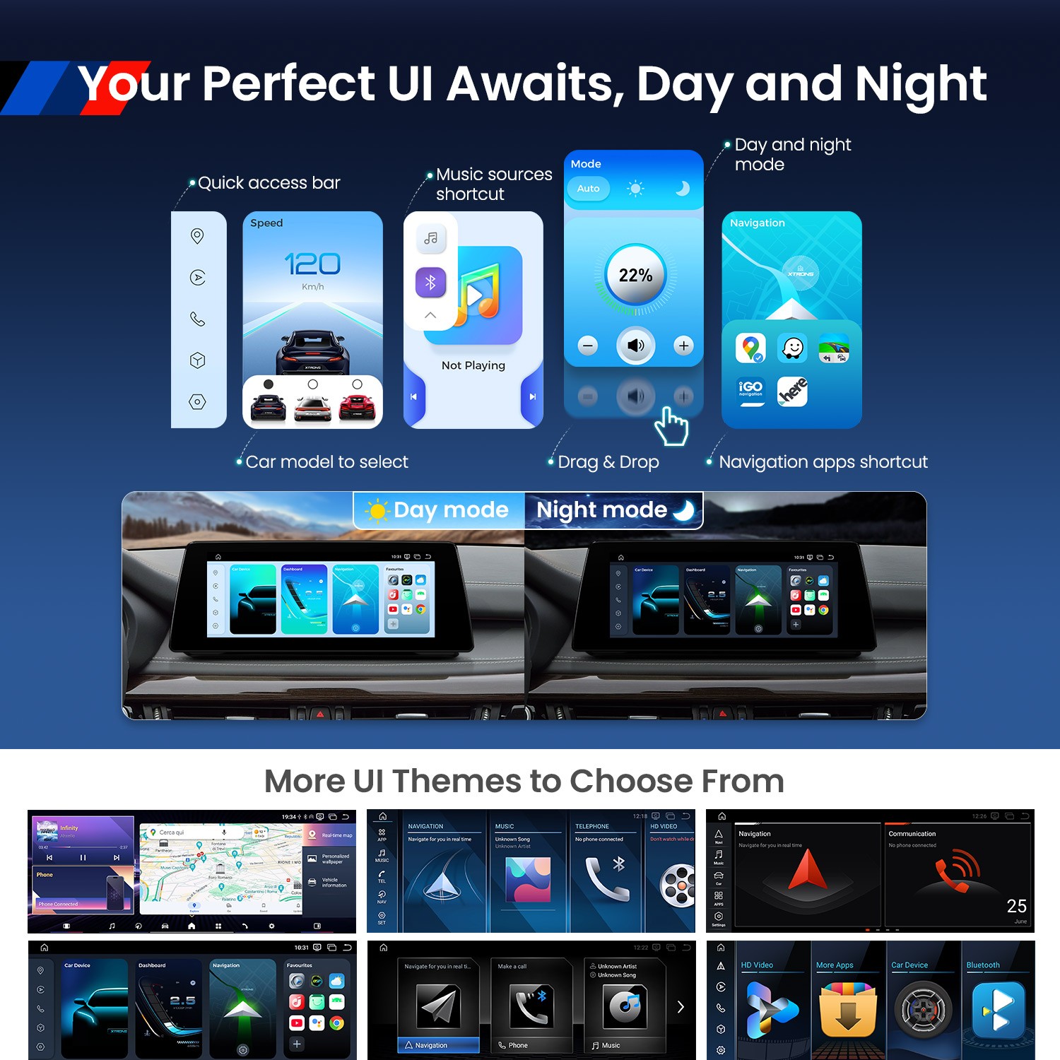 10.25″ Android 14 Car Stereo CarPlay 8+128G Retrofit For BMW X5 F15 X6 F16 NBT