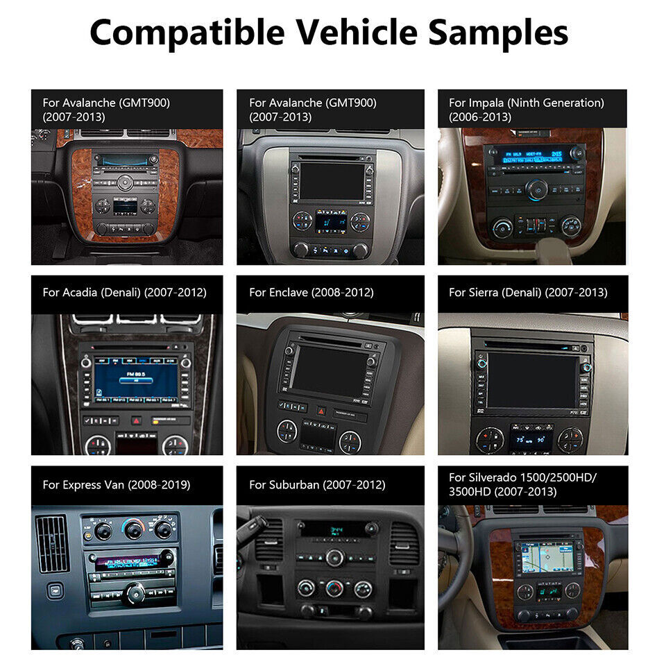 For 2007-2013 Chevrolet Silverado GMC Sierra Carplay Car Stereo Radio Android 15