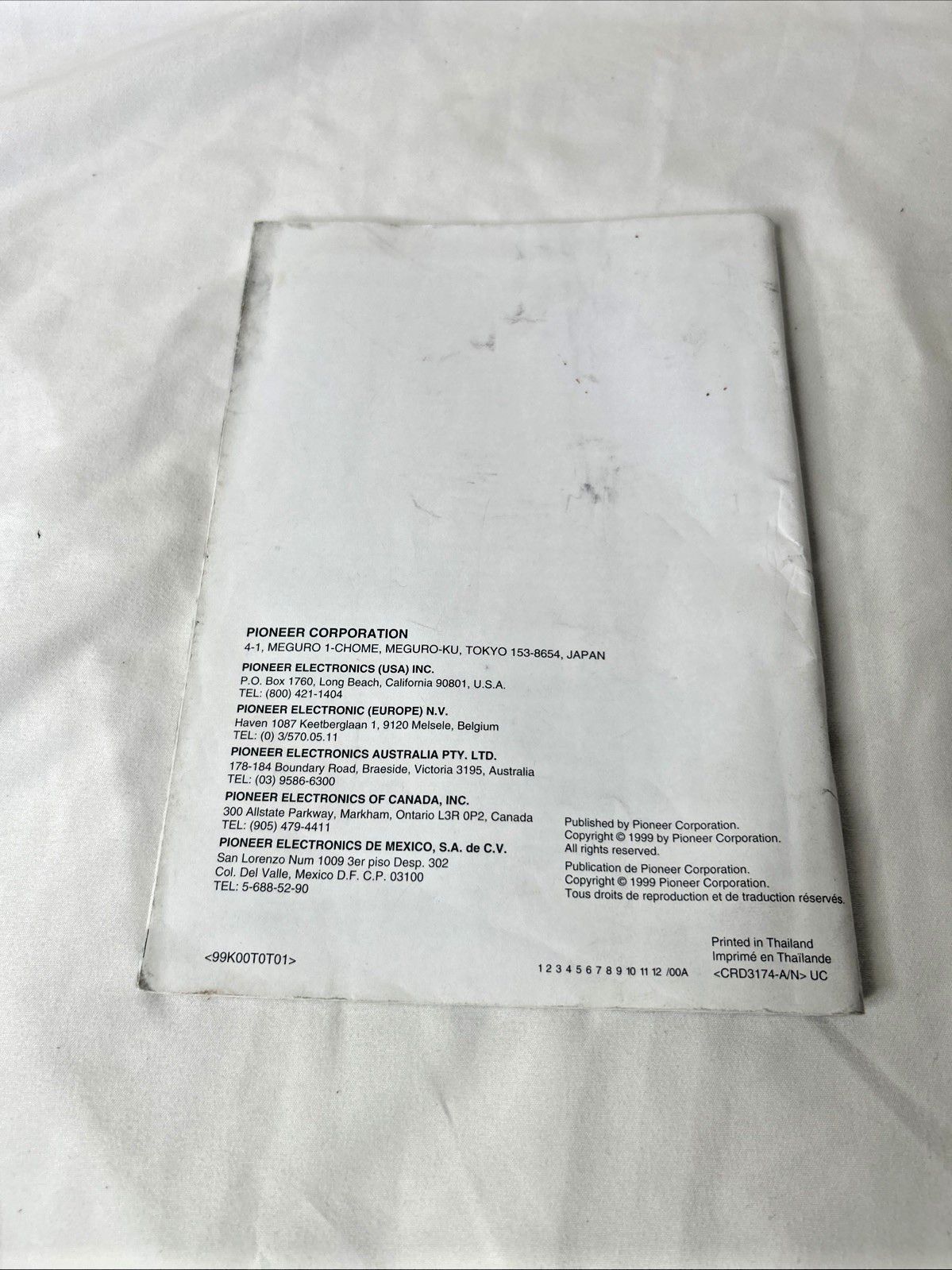 VINTAGE RARE OLD SCHOOL PIONEER DEH-P7200 EMPTY BOX ONLY WITH MANUAL