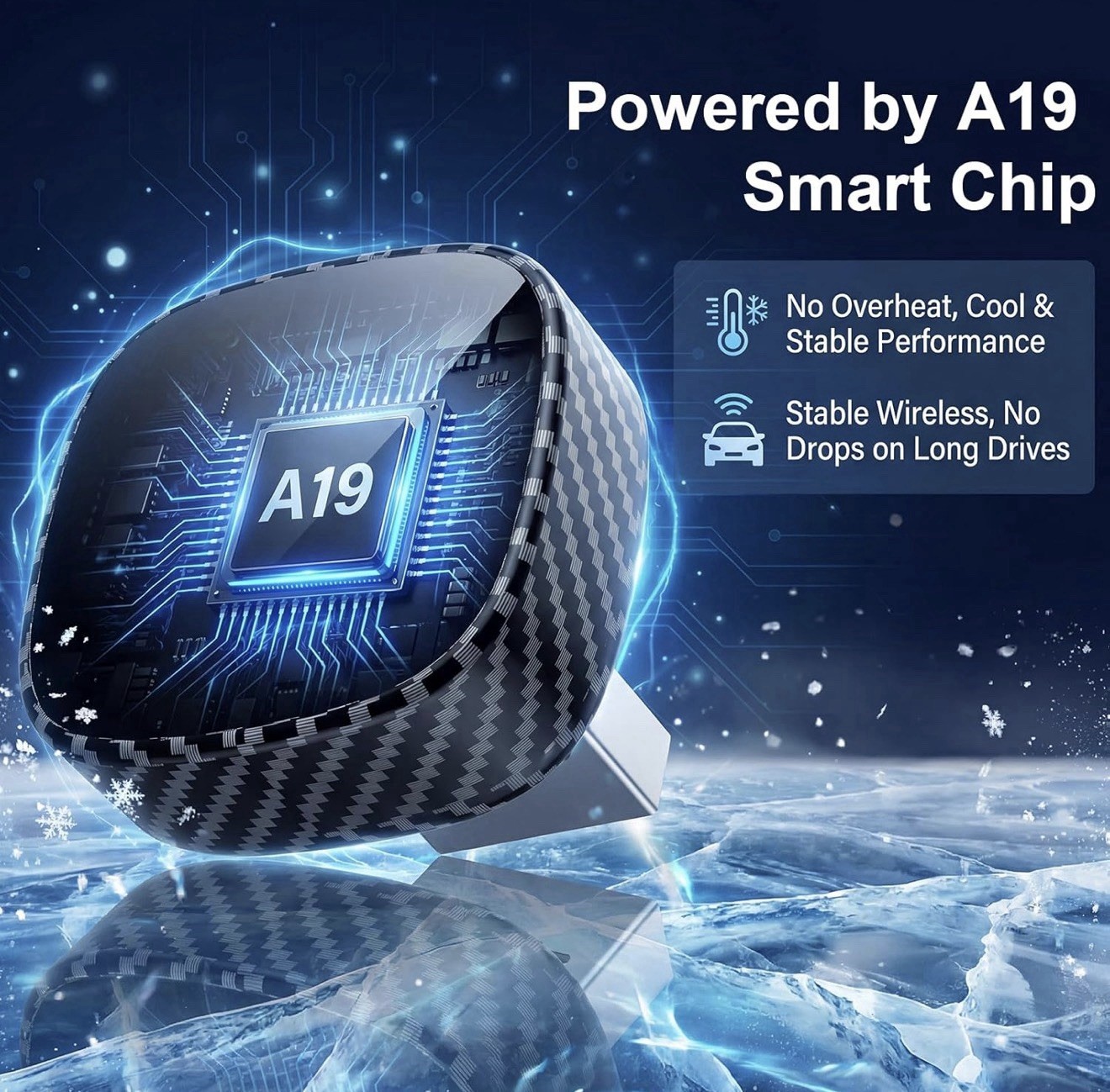 Adaptador Inalámbrico Carplay, Para Apple Iphone Y Android. Bluetooth Y Wi-Fi.
