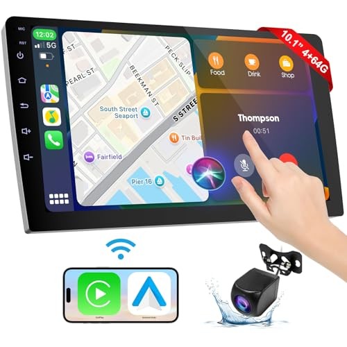 Wireless Double Din Car Stereo with CarPlay/Android Auto,Carplay 10 inch-4+64GB