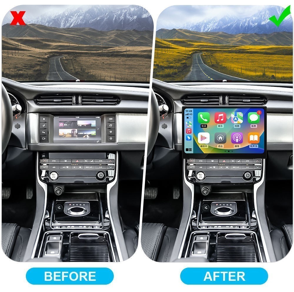 11.4″ Android 13 Car Radio For Jaguar XF XFL 2016-2018 GPS Carplay 4+64GB Stereo
