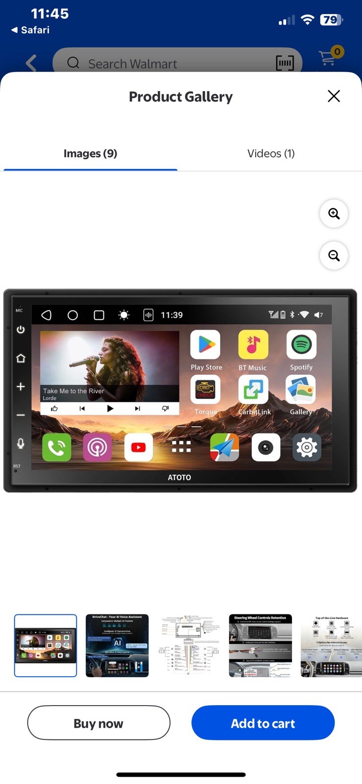 S8 Gen2 ATOTO ANDROID IN-CAR OPERATION PANEL SCREEN