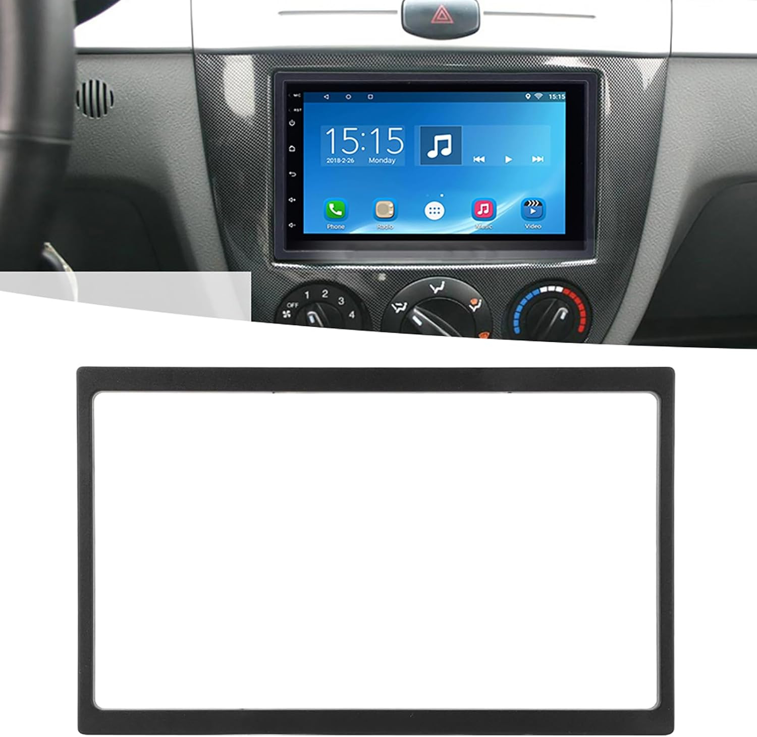 Car Stereo Audio Frame, Universal Car 7 Inch 2 Din Dashboard Mount Trim Car D…
