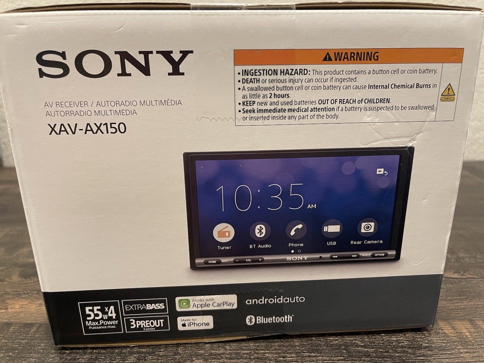 Sony XAV-AX150 Apple CarPlay/Android Auto 7″ Touchscreen-Double-DIN In-Dash Unit