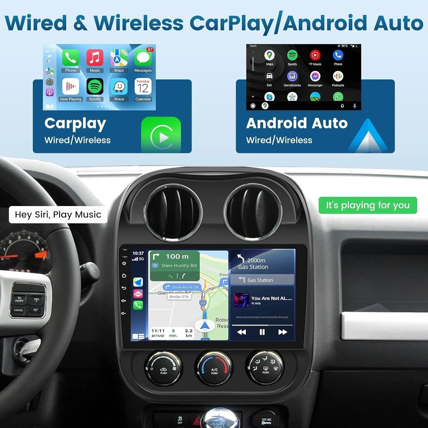 Upgrade Your Ride: 10.1″ Jeep Compass Android Stereo with Steering Wheel Control
