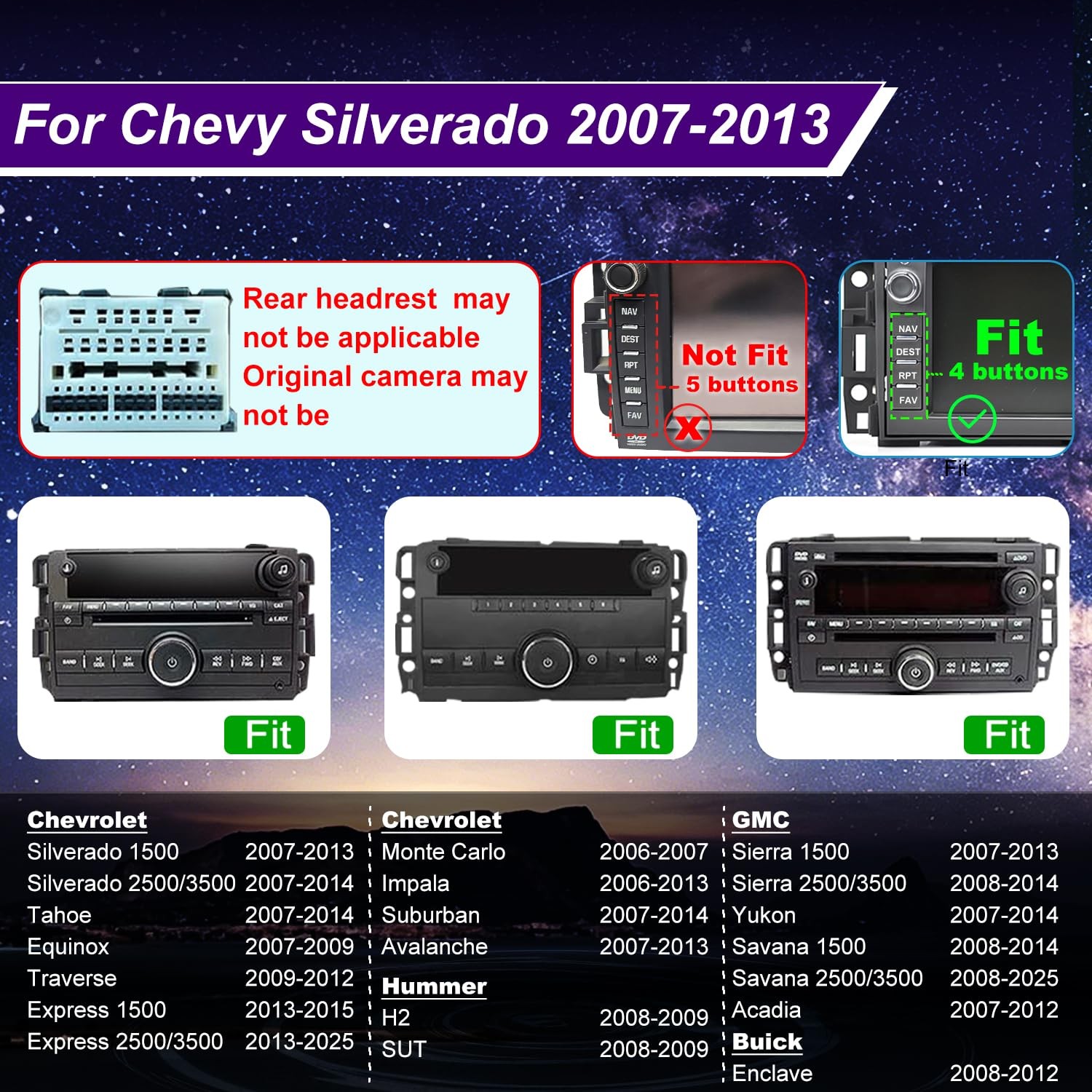 5G WiFi Upgrade Car Radio for GMC Sierra, Chevy Silverado 1500/2500/3500