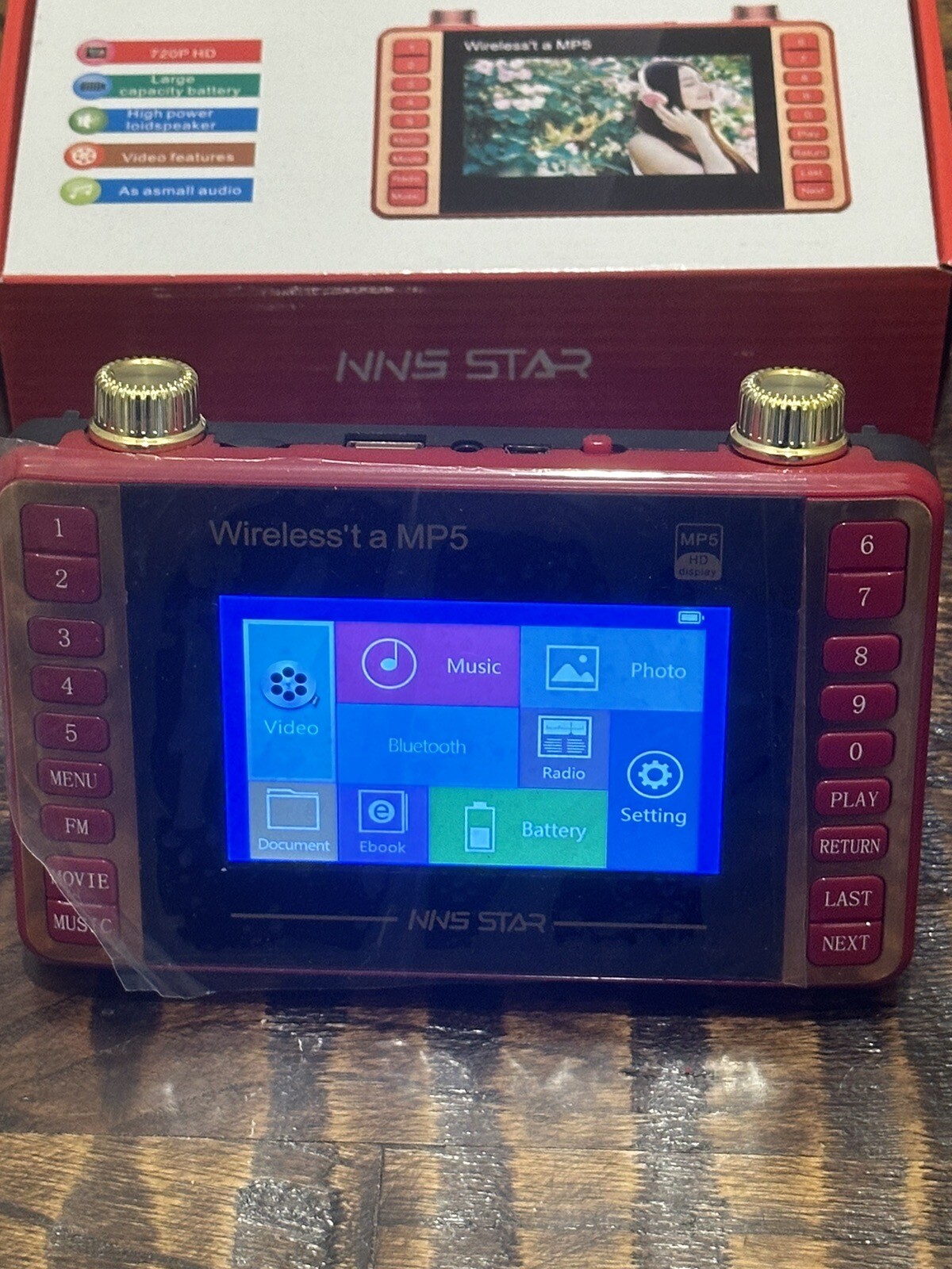 NNS Star Hooked NS-666 Wireless MP5 Player 4.3Inch 720P HD Display