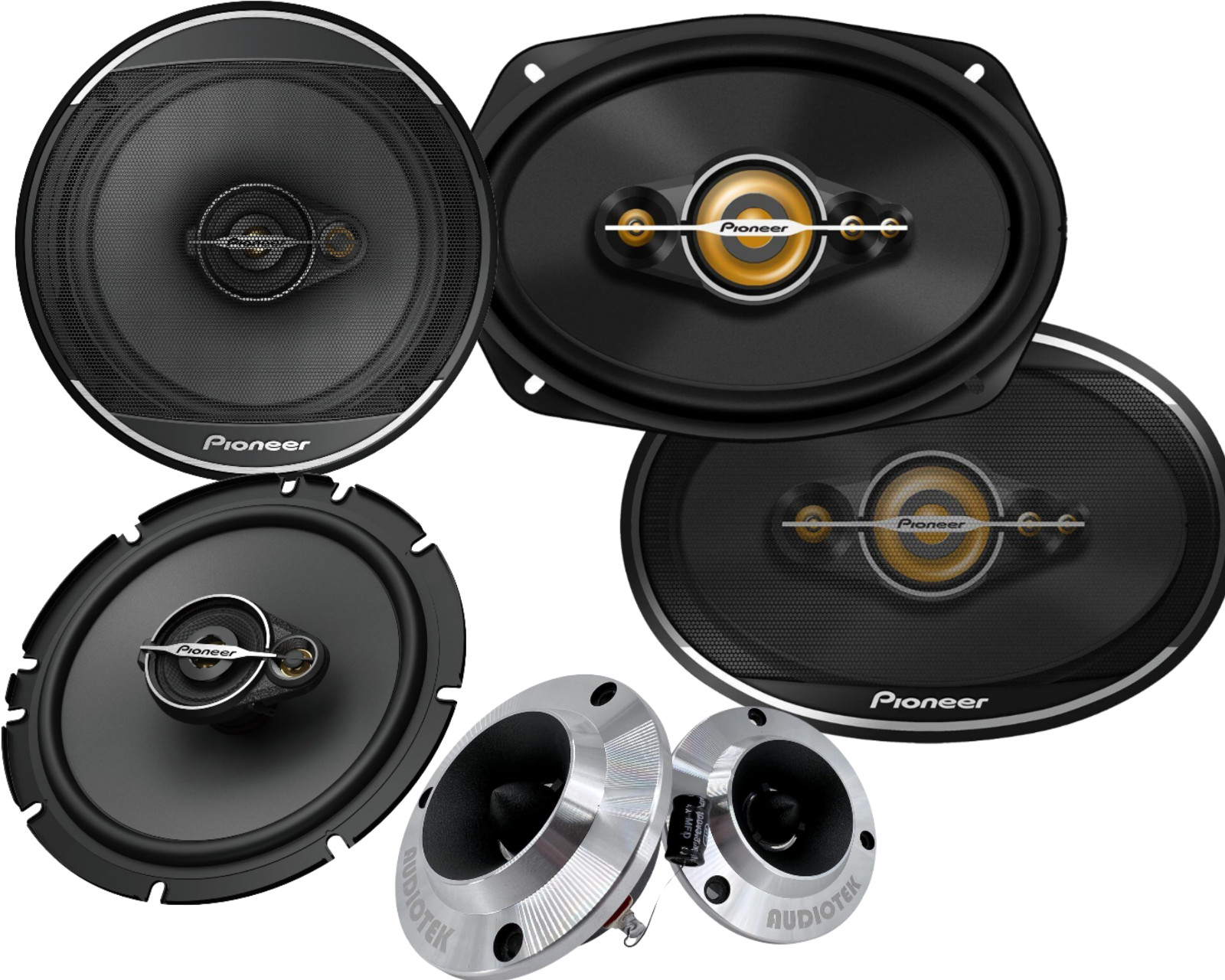 PIONEER 1400W 6X9″ TS-A6991F 5-Way + 640W 6.5″ CAR SPEAKER & 500W Tweeter