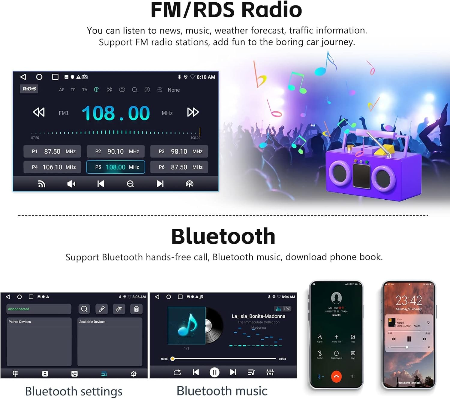 Android 15 For Suzuki Swift 2010-2016 Car Stereo Radio CarPlay SWC BT FM 2+64GB