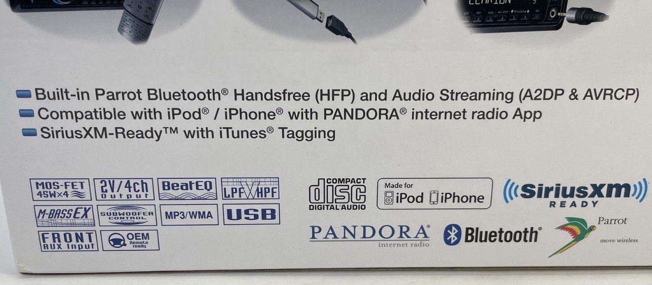 New Clarion CZ302 CD Bluetooth MP3 USB Sirius Pandora Radio Player USB Aux