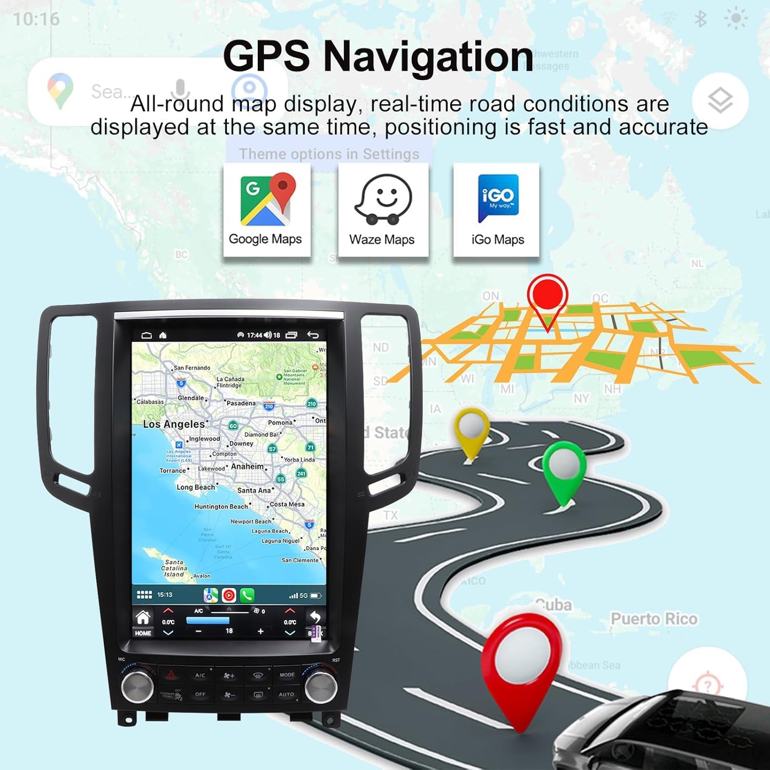 12.1″ For Infiniti G25 G37 2009-2015 Android 13 Car Screen GPS Navi Radio Stereo