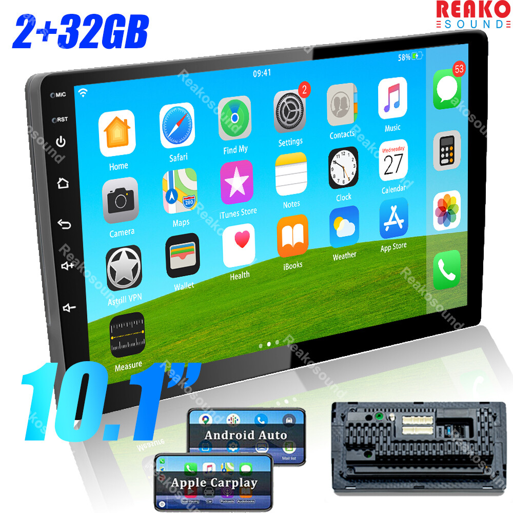 Android Apple Carplay GPS WiFi 10.1″ Double 2Din Touch Screen Car Stereo Radio