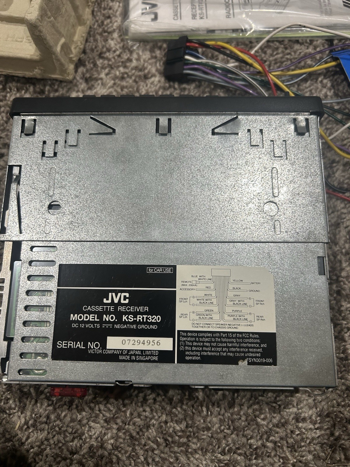 JVC KS-Rt320 Head Unit Old Stock Display Unit