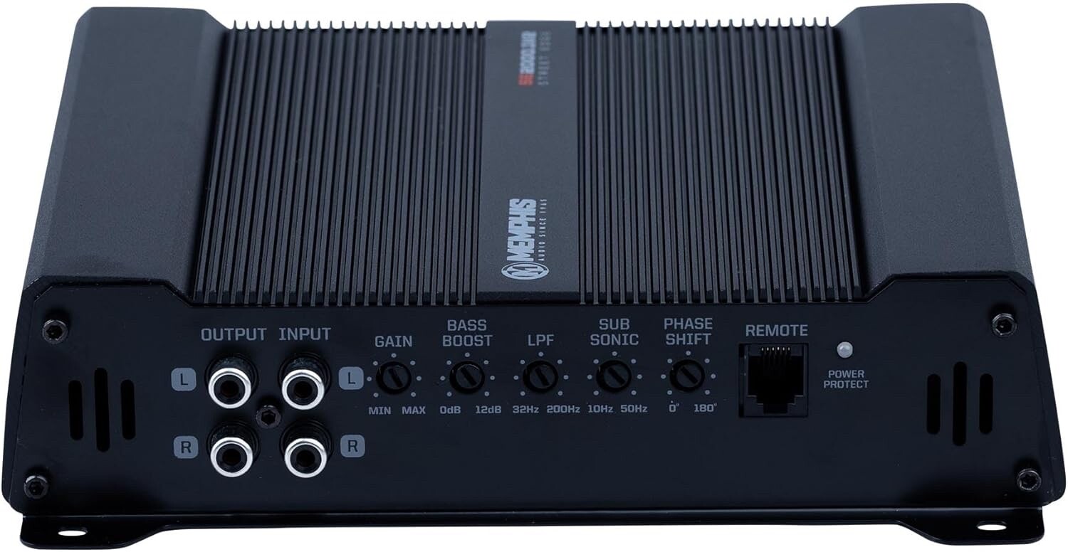 Memphis Audio SE2000.1V2 Street Edge 2000W Max 1 Ohm Monoblock + AMP KIT