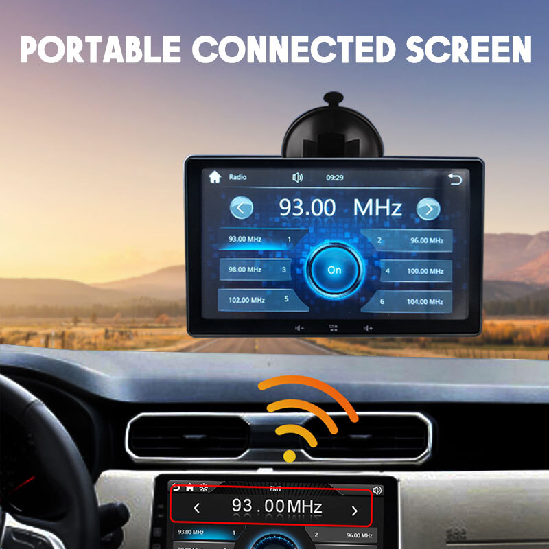 Portable 7 inch Car Radio Stereo CarPlay Android Auto IPS Touchscreen Universal