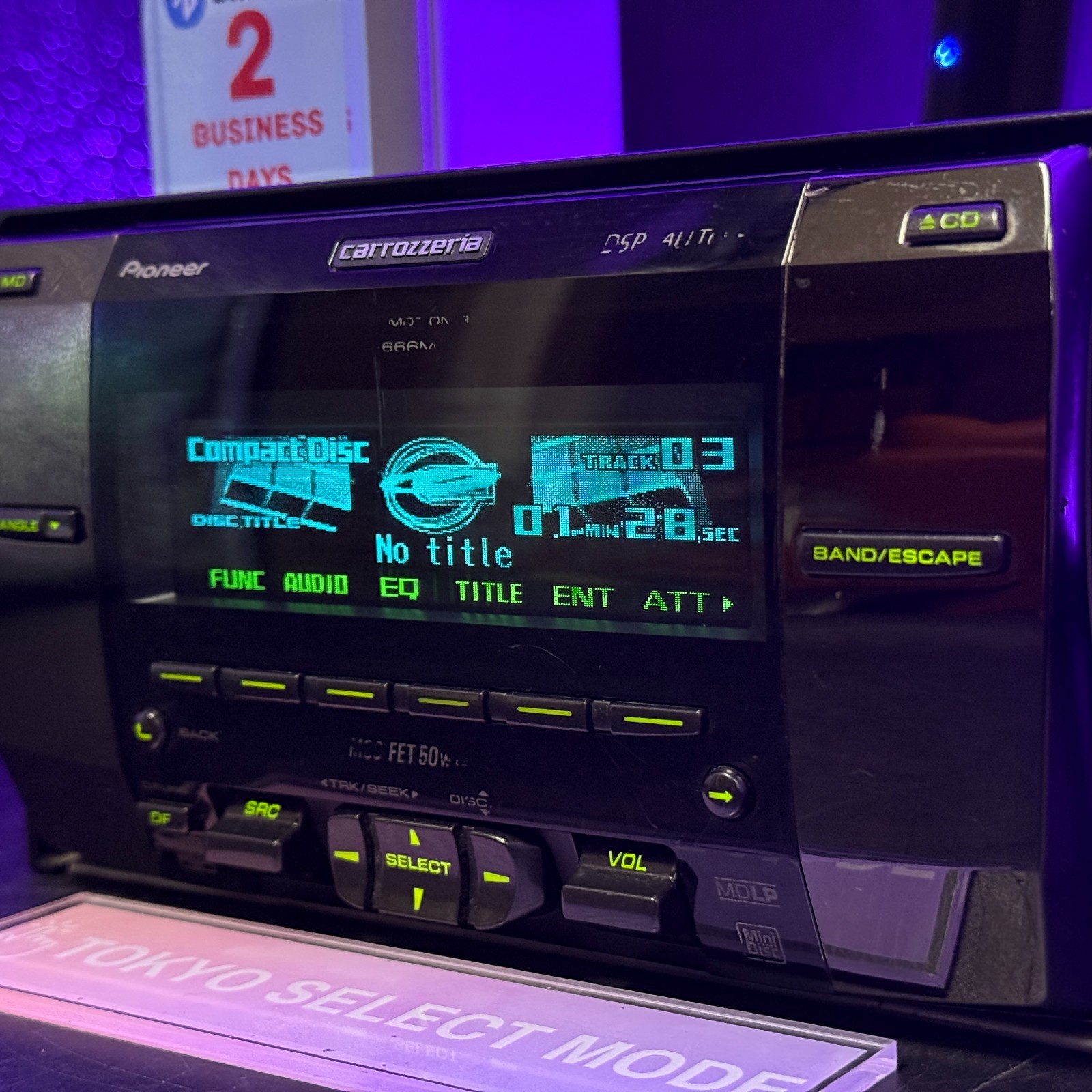Pioneer Carrozzeria FH-P666MD 2DIN Car Audio CD MD Player Added Bluetooth Stock