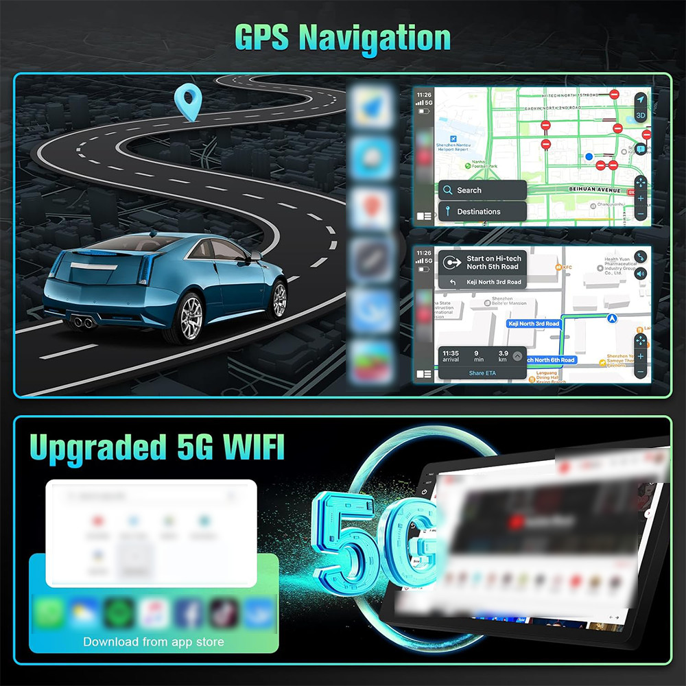 1280*800 For Ford Focus 2012-2018 Car Radio Stereo GPS Navi Carplay Android Auto