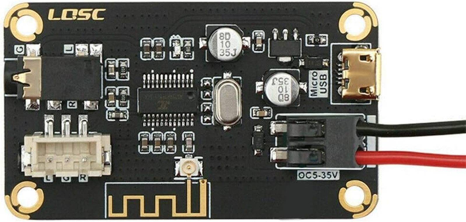 1Pcs 12V/24V Car Bluetooth 4.2 Audio Receiver Board Sound Stereo Module Wire
