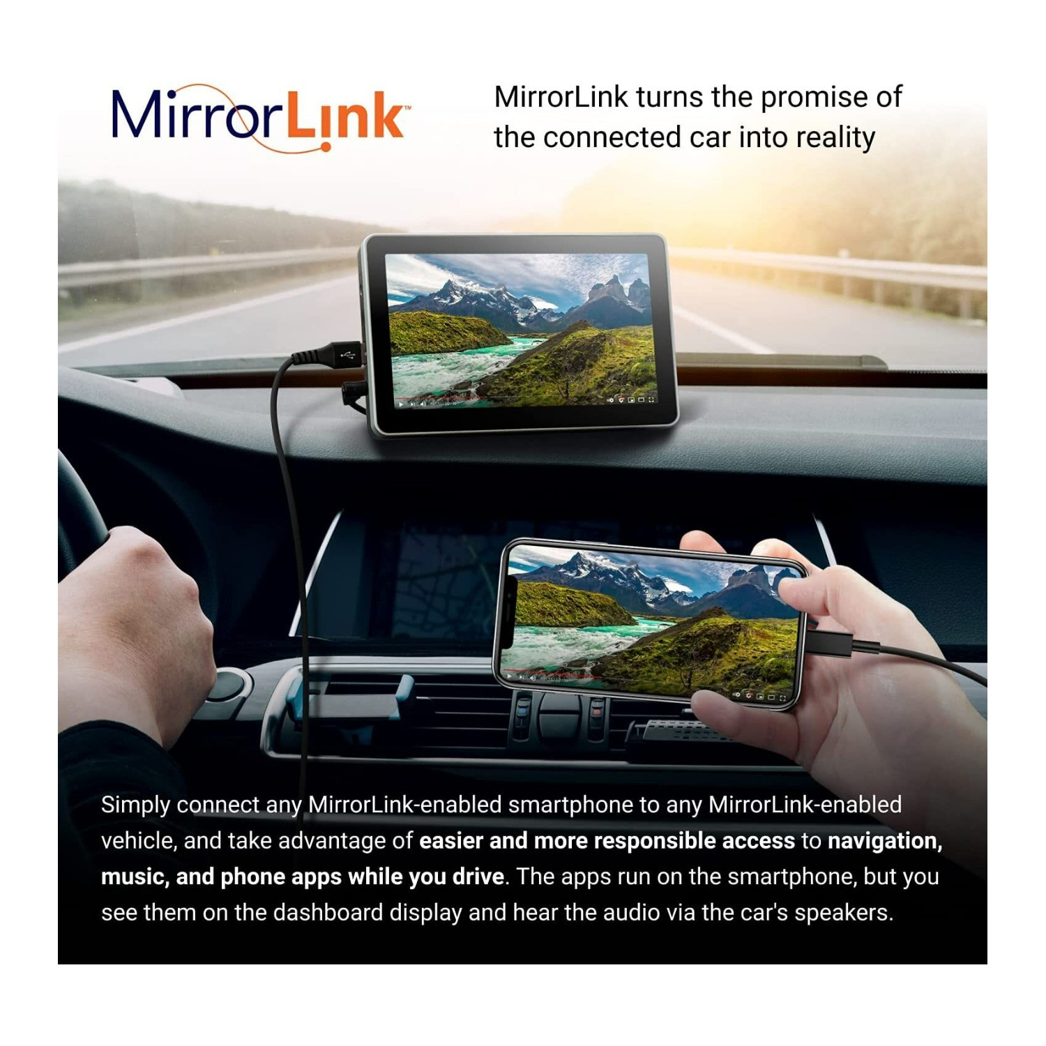 Car and Driver Intellidash 7 In IPS Touchscreen Bluetooth Multimedia Player