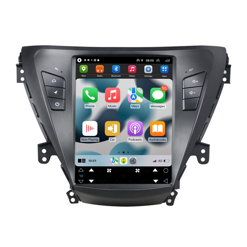 8+256G For Hyundai Elantra 2011-2012 Car GPS Player Stereo Radio Tesla Screen FM