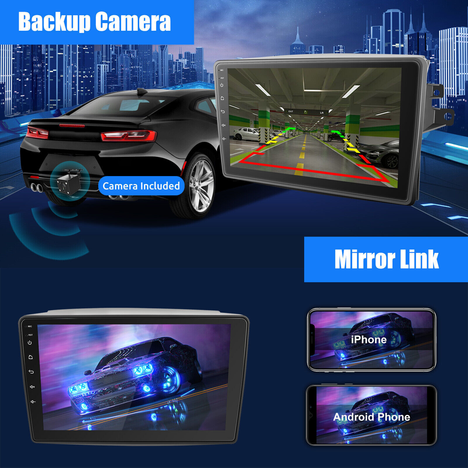 For Toyota Sienna 2004-2010 Android 12 Apple CarPlay Car Radio GPS Navi Cam JBL