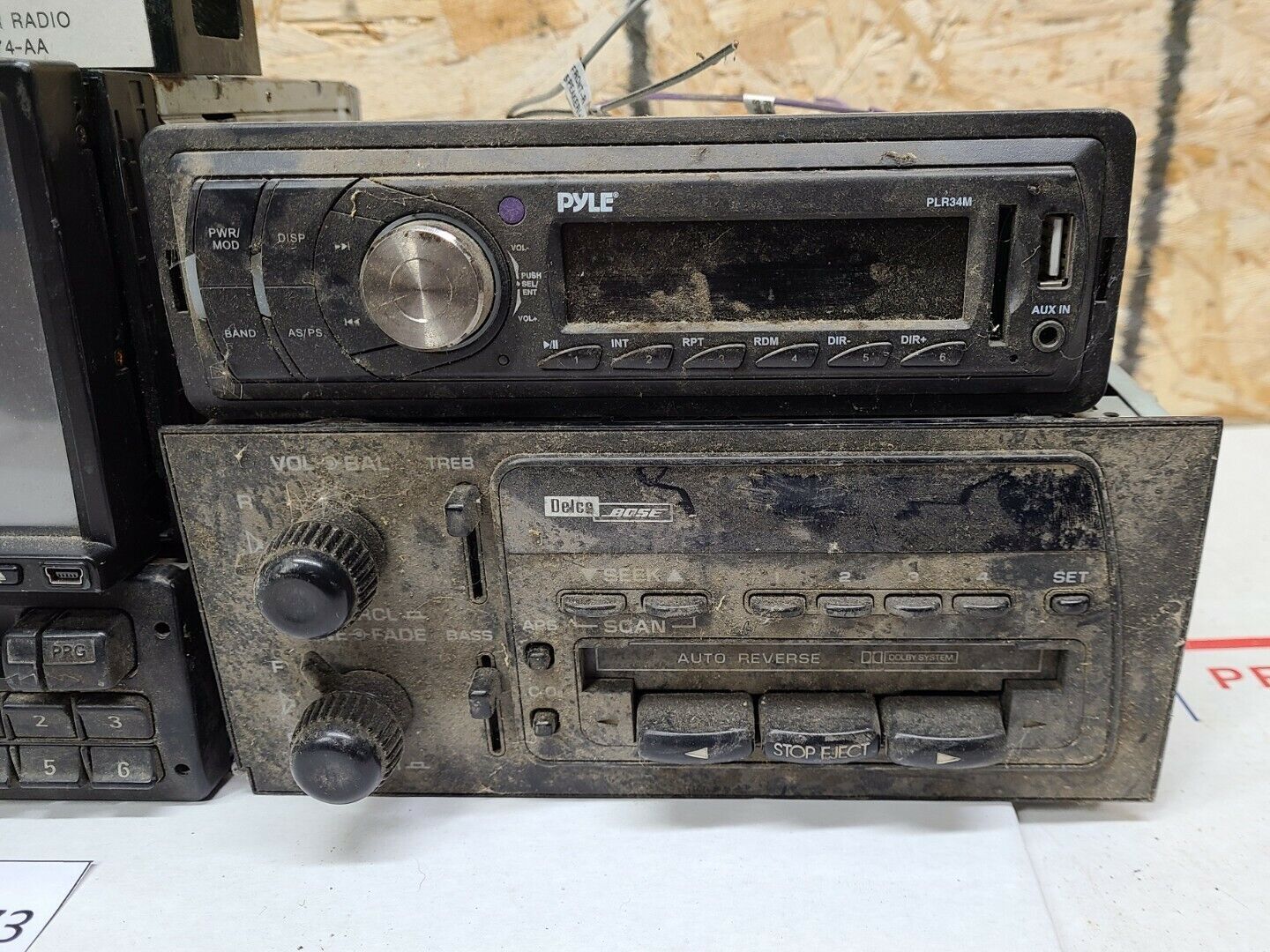 USED RADIO LOT – GM DELCO 16176771 PYLE PLR34M COBRA 29LTD PANISONIC TOUCHSCREEN