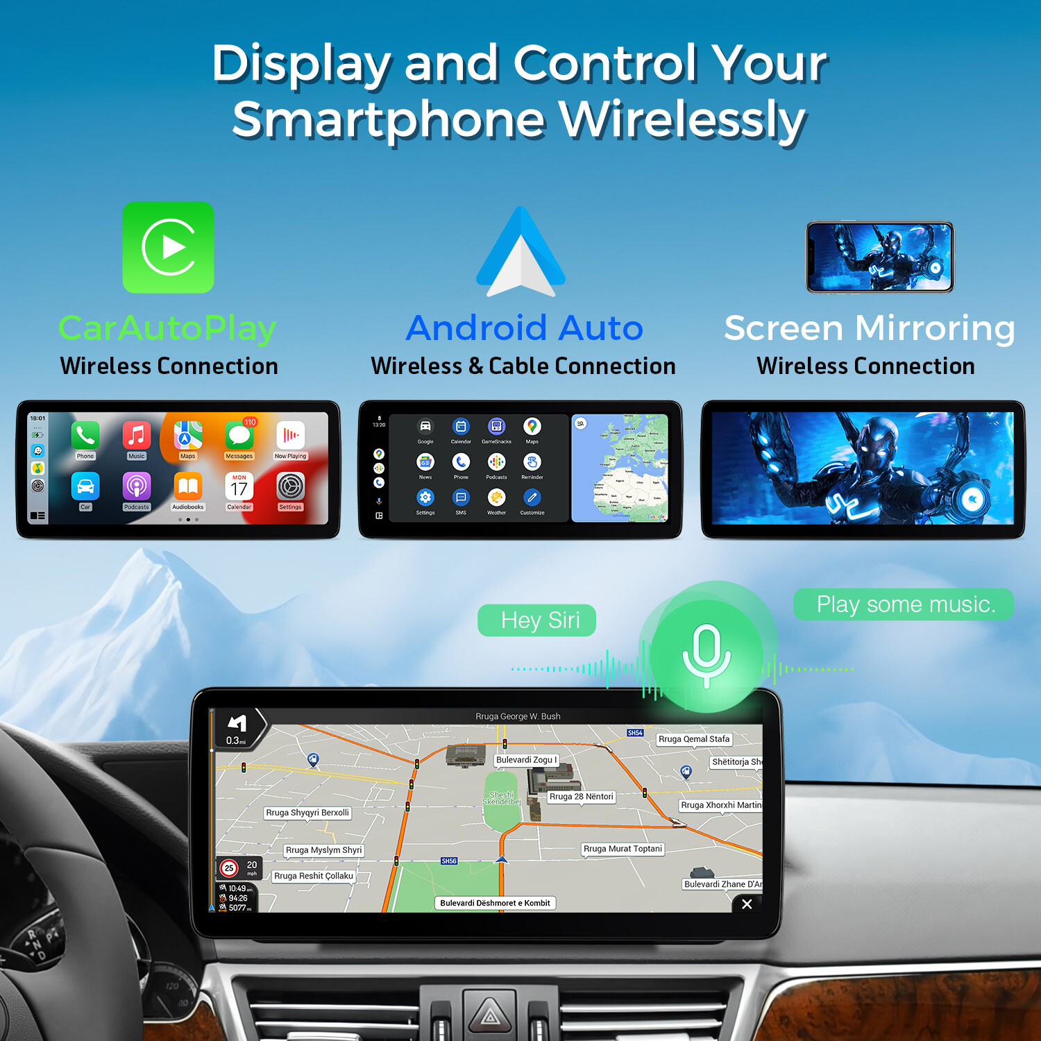 12.3″ HD Android 14 Retrofit Car Stereo Navi For Benz E-Class S212 W212 NTG4.0