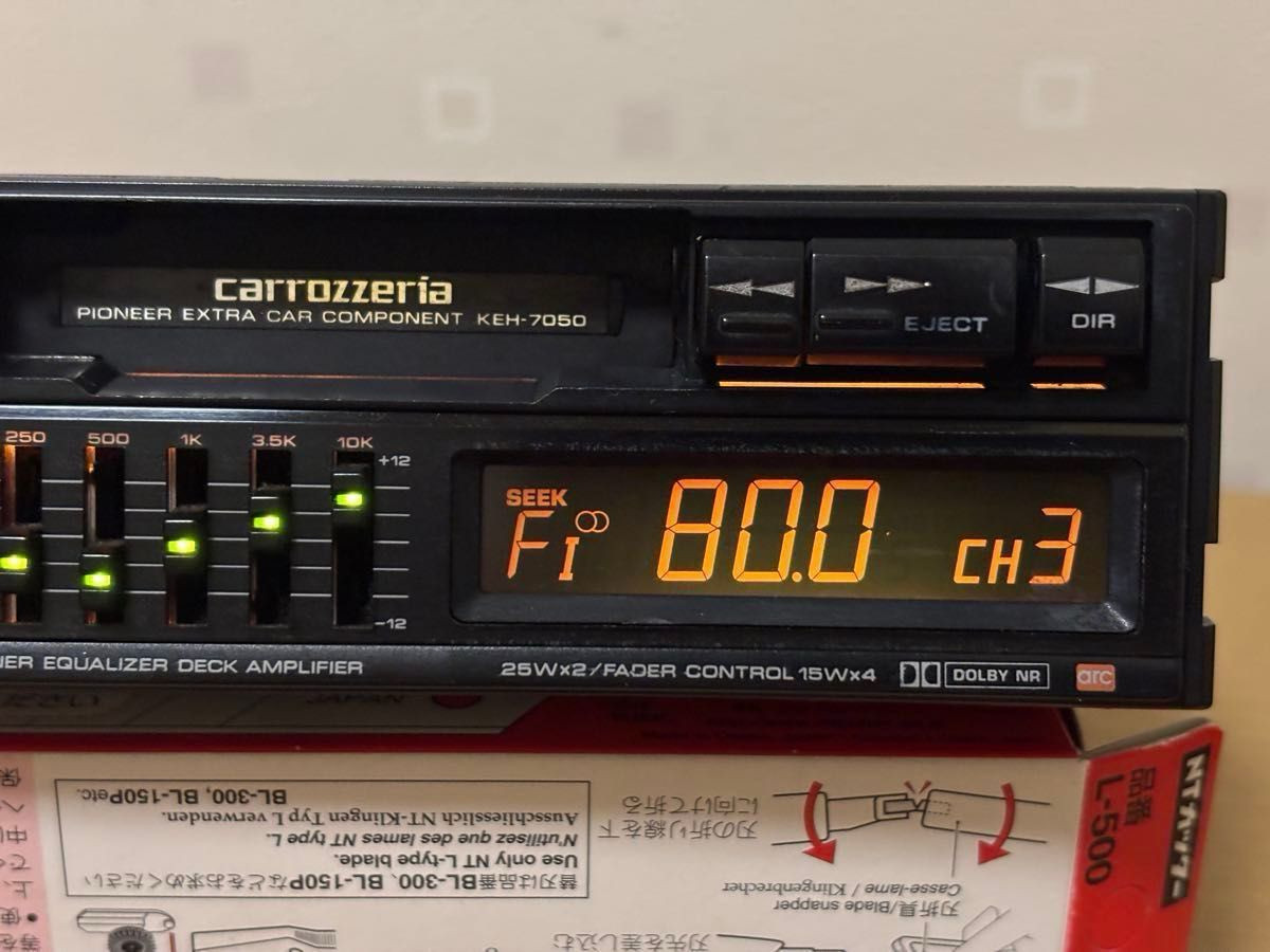Pioneer Carrozzeria KEH-7050 1DIN Car Audio Cassette Player Equalizer Tested